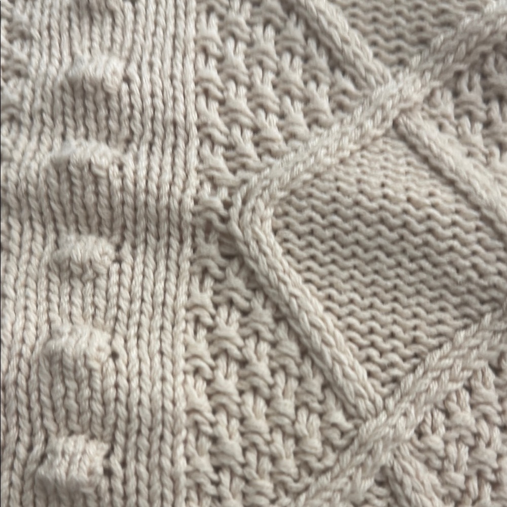 Cable Knit Cream Sweater - Picture 3 of 3